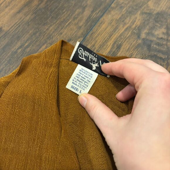 Fashion 18 size Large Neutral Brown Lagenlook Flowy Lightweight Jacket - Picture 3 of 6